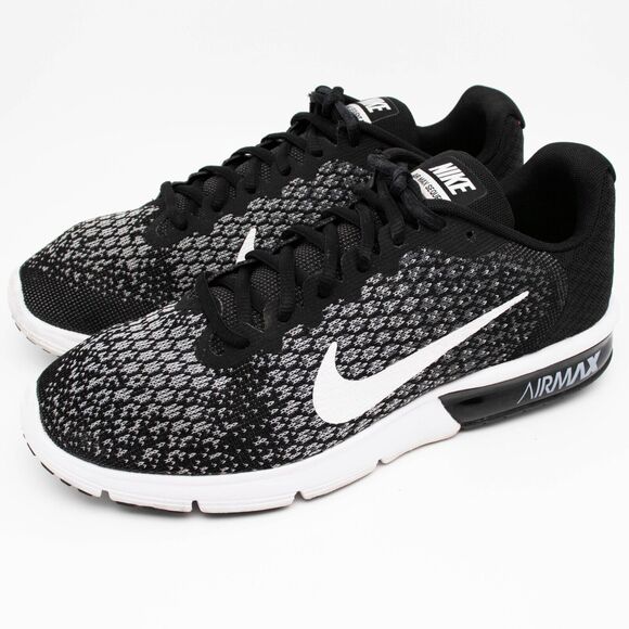 Nike Air Max Sequent 2 Running Shoes 852465-002 White Black Women SIZE 10 - Picture 1 of 8